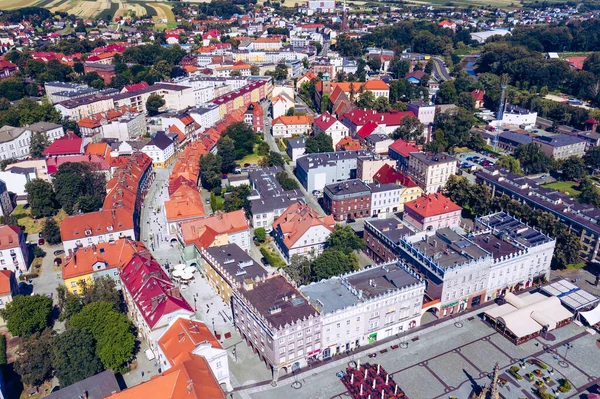 Det Raciborz Polen Flygfoto Över Stora Torget Och Centrum Raciborz — Stockfoto
