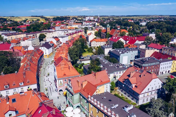 Det Raciborz Polen Flygfoto Över Stora Torget Och Centrum Raciborz — Stockfoto