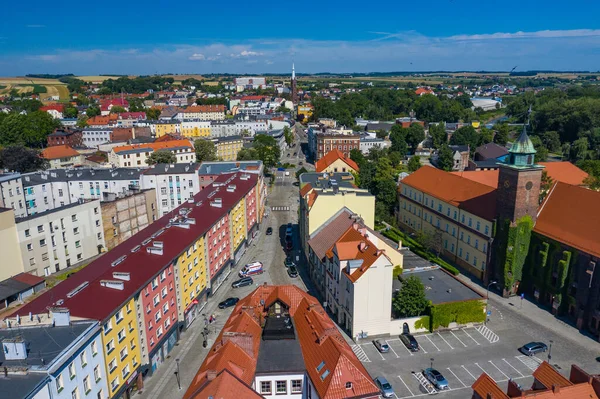 Raciborz Poland Aerial View Main Square City Center Raciborz Upper — Stock Photo, Image
