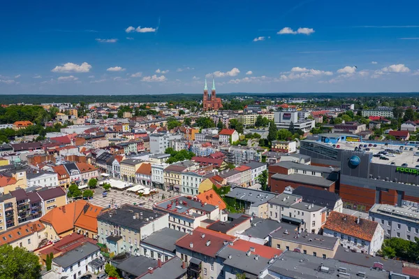 Rybnik Poland Aerial View Main Square City Center Rybnik Upper — Stock Photo, Image