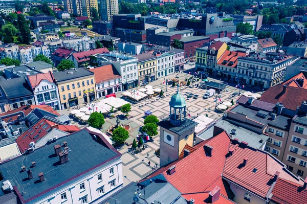 Rybnik Poland Aerial View Main Square City Center Rybnik Upper — Stock Photo, Image