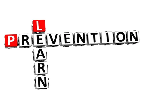 Learn Prevention White Red Crossword Puzzle — Stock Photo, Image