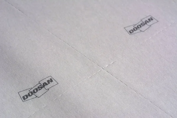 Chiang Mai Thaïlande Septembre 2020 Logo Closeup Doosan Sur Papier — Photo