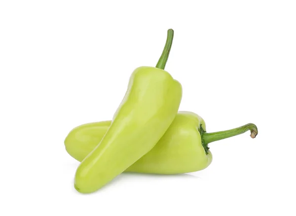 Geen Chili Pepper Capsicum Isolated White Background — Stock Photo, Image
