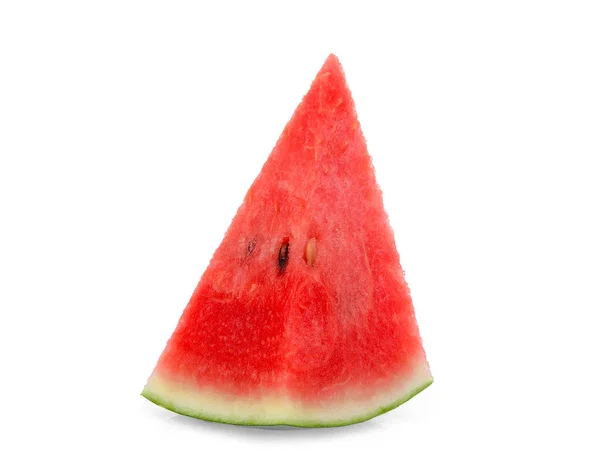 Sinlge Sliced Fresh Watermelon Isolated White Background — Stock Photo, Image