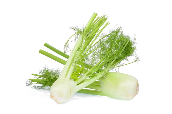 Čerstvý Fenykl Zelenina Izolovaných Bílém Pozadí — Stock fotografie