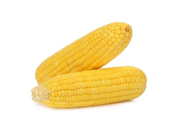 Surowy Kukurydziany Białym Tle — Zdjęcie stockowe