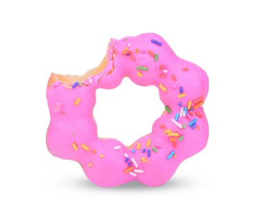 beyaz bir arka plan üzerinde izole tek mor süslü çörek