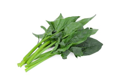 yeşil ıspanak üzerinde beyaz arka plan izole