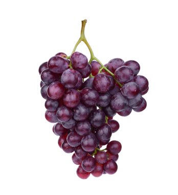 Beyaz arkaplanda kırmızı üzüm izole edildi