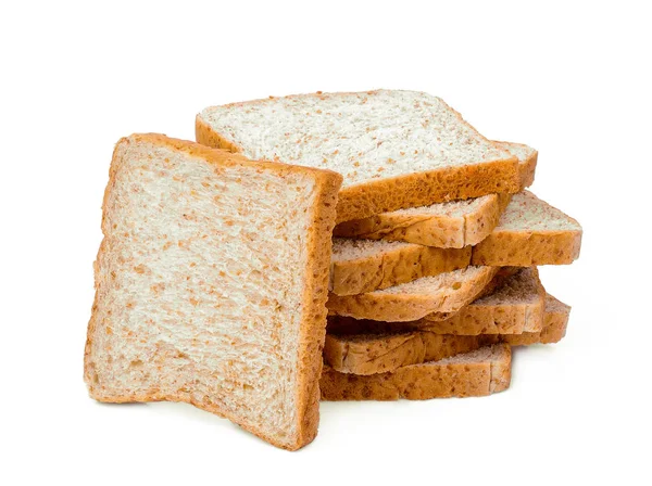 Celozrnný Chléb Izolovaný Bílém Pozadí — Stock fotografie