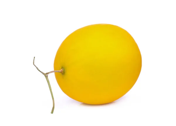 Whole Yellow Cantaloupe Melon Isolated White Background — Stock Photo, Image