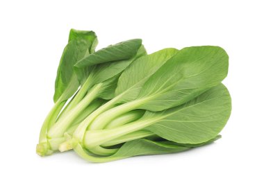 taze yeşil bok choy, Çin lahanası veya beyaz arka plan üzerinde izole pak chai