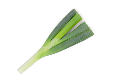 Japon Bunching soğan beyaz arka planda izole