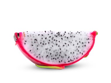 dilimlenmiş dragonfruit beyaz arka plan üzerinde izole