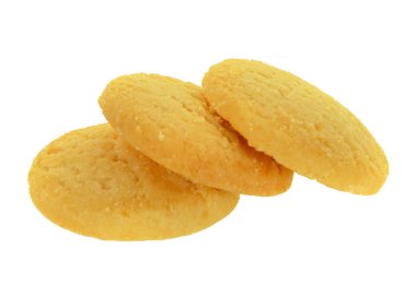 Beyaz arkaplanda izole edilmiş çerezler