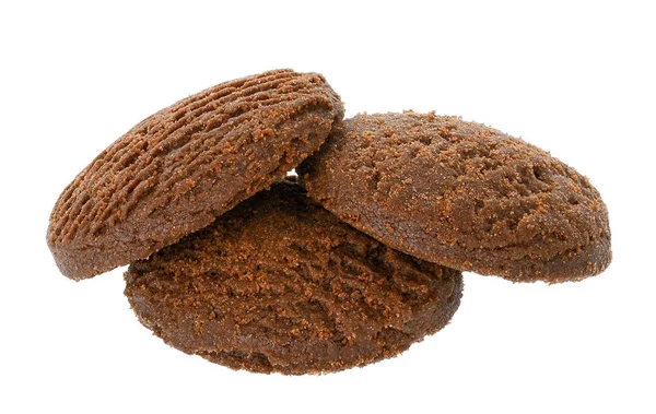白い背景に隔離されたチョコレートクッキー — ストック写真