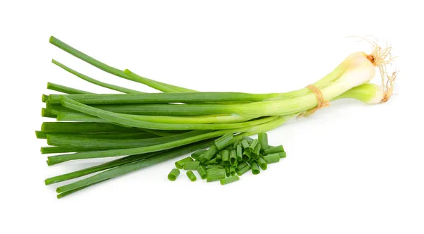 Cebolla Verde Aislada Sobre Fondo Blanco —  Fotos de Stock