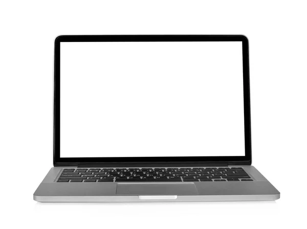 Laptop Mit Leerraum Isoliert Auf Weißem Hintergrund — Stockfoto