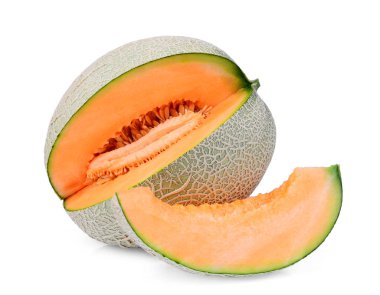 Bütün ve Japon kavun, portakal karpuz ve kavun m dilim