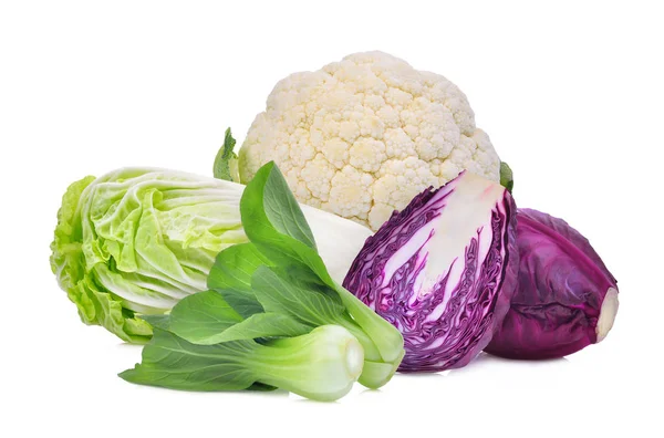 Fresh green bok choy (chinese cabbage) isolated on white backgro — Stock Photo, Image