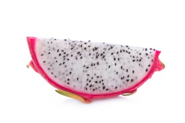 dilimlenmiş ejderha meyve veya pide beyaz arka plan izole