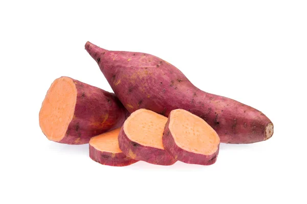 Sweet potatoes isolated on white background — Stock Photo, Image