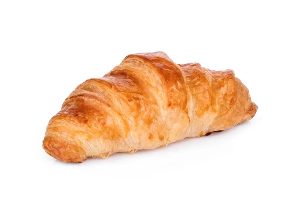 Croissant Isolerad Vit Bakgrund — Stockfoto