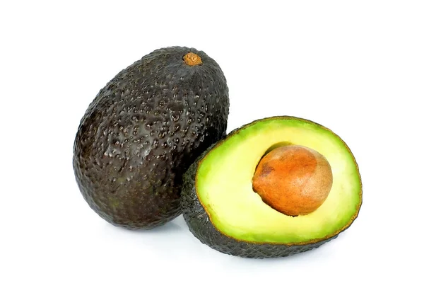 Avocado Geïsoleerd Witte Achtergrond — Stockfoto