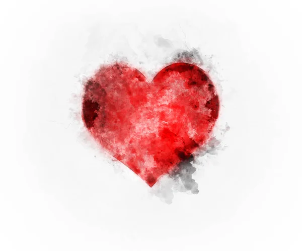 Srdce-akvarel Stock Snímky