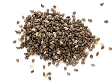 chia tohumları beyaz üzerine izole