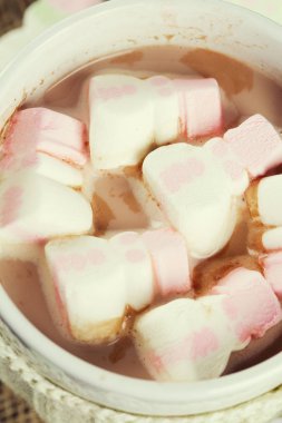 Noel hatmi ile sıcak çikolata