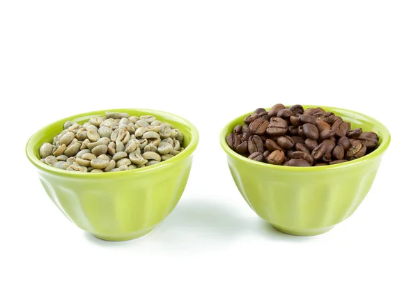 Green Roasted Coffee Beans — Stock Photo, Image