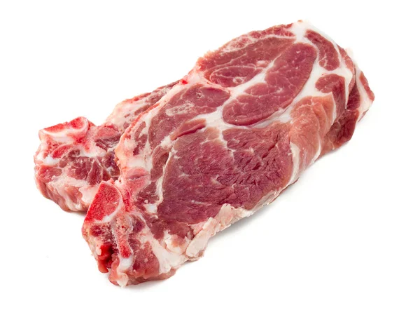 Syrové Hovězí Biftek Izolované Bílém — Stock fotografie