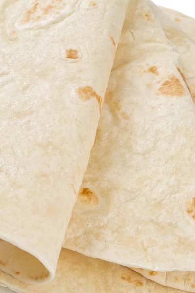 Ορεκτικές Σωρού Των Αποξηραμένων Σιτάρι Tortillas — Φωτογραφία Αρχείου