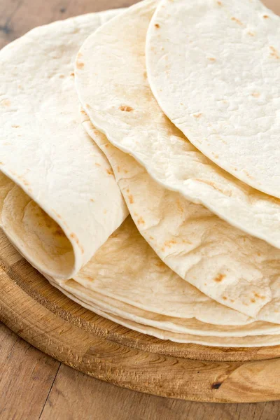 Tas Appétissant Tortillas Blé Séché — Photo