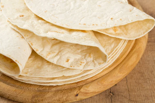 Smakelijk Heap Van Gedroogde Tarwe Tortilla — Stockfoto