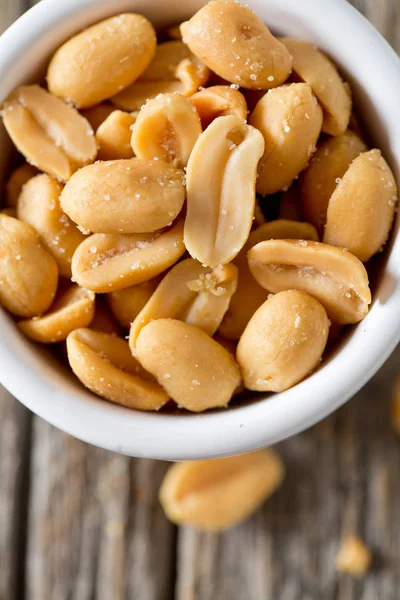 Cacahuetes Tostados Salados Tazón — Foto de Stock