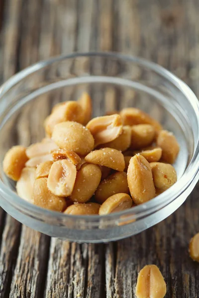 Cacahuetes Tostados Salados Tazón — Foto de Stock