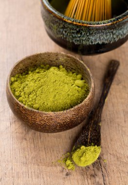 yeşil matcha çay closeup ivew