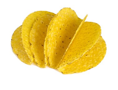 taco kabukları üzerinde beyaz izole
