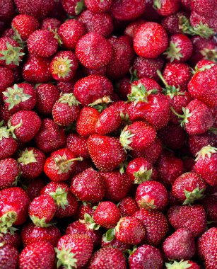 Susuz dilimlenmiş çilek, closeup görünümü