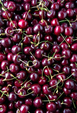 İştah açıcı ıslak kiraz arka plan