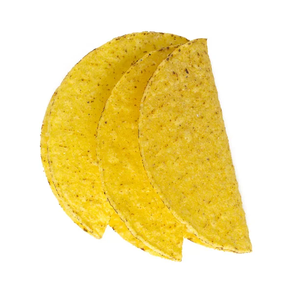 Taco Muscheln Isoliert Auf Weiß — Stockfoto