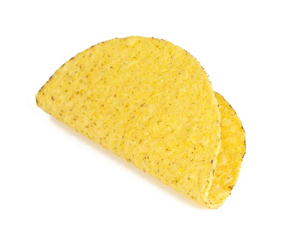 Taco Schelpen Geïsoleerd Wit — Stockfoto