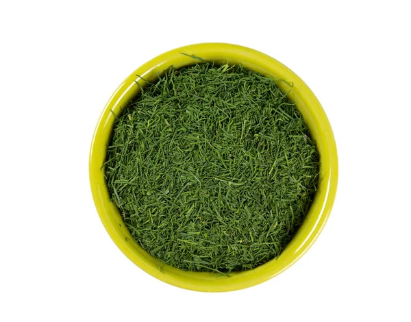 Dried Dill Bowl Isolated — Stock Photo, Image