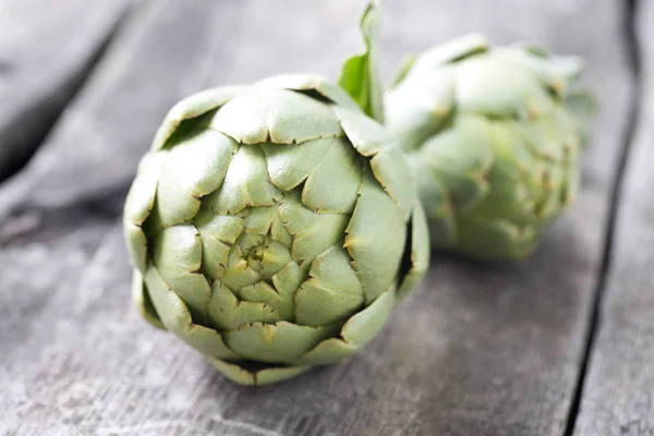 Artichokes Wooden Surface — Stock Photo, Image