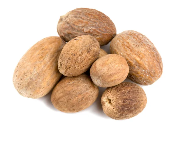 Nutmeg Isolated White — Stock Photo, Image