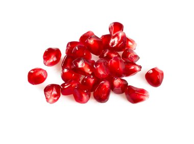 Beyaz üzerine izole nar tohumları