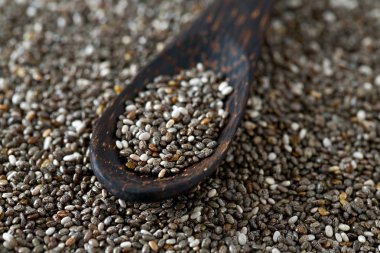 Chia tohum onw ooden yüzey